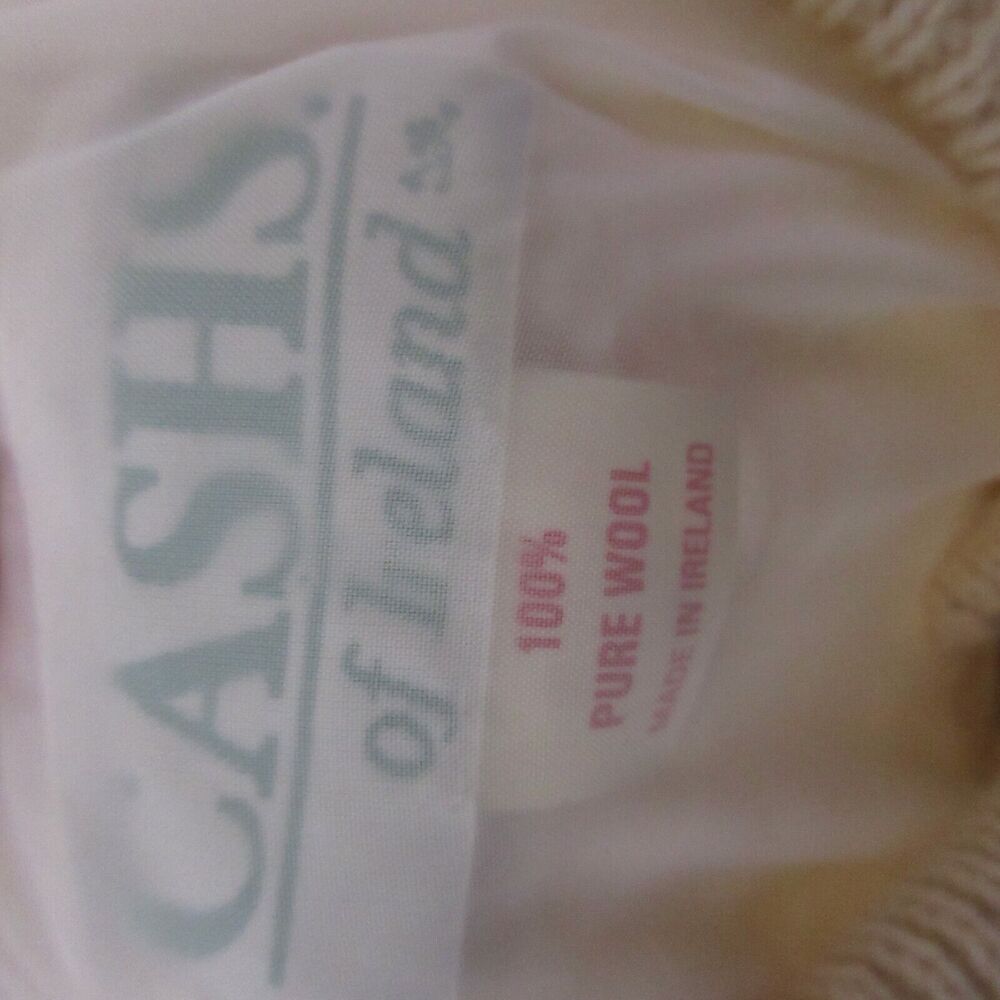 Cashs of Ireland Cardigan Women Large Pure Wool Ireland Fisherman Lined RARE - Picture 9 of 10